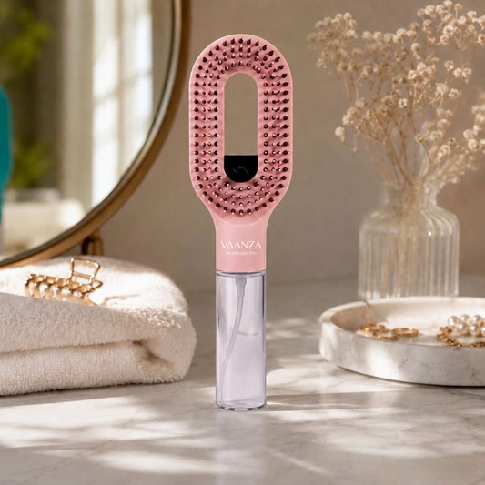 Vaanza MistBrush Pro spray haarborstel - Roze
