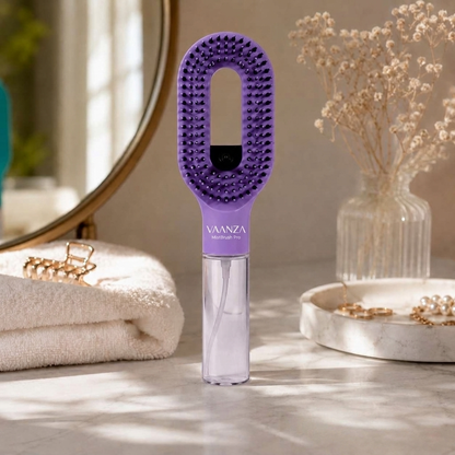 Vaanza MistBrush Pro spray haarborstel - Paars