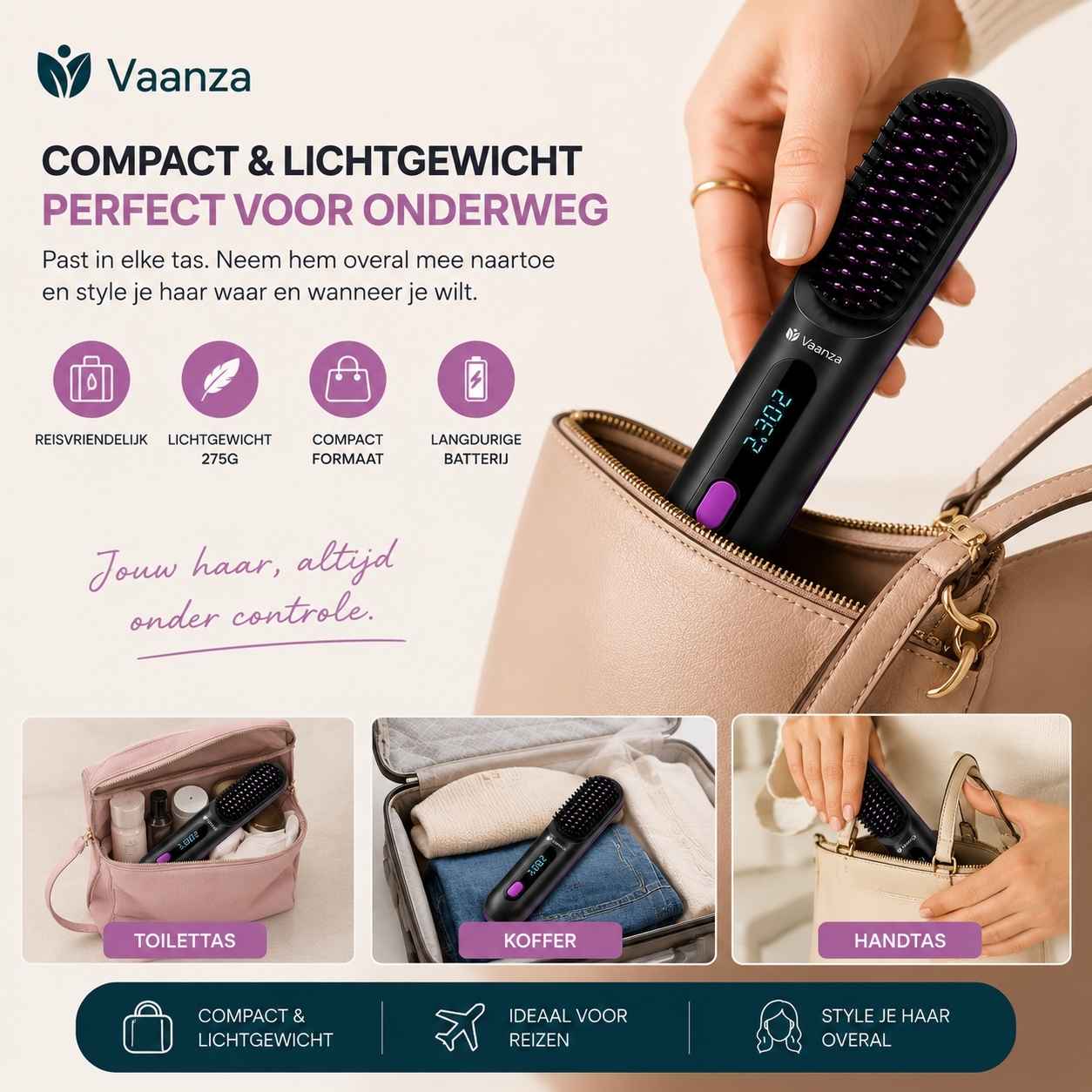 Lustréa Pro™ - Draadloze Stijl Borstel - Vaanza